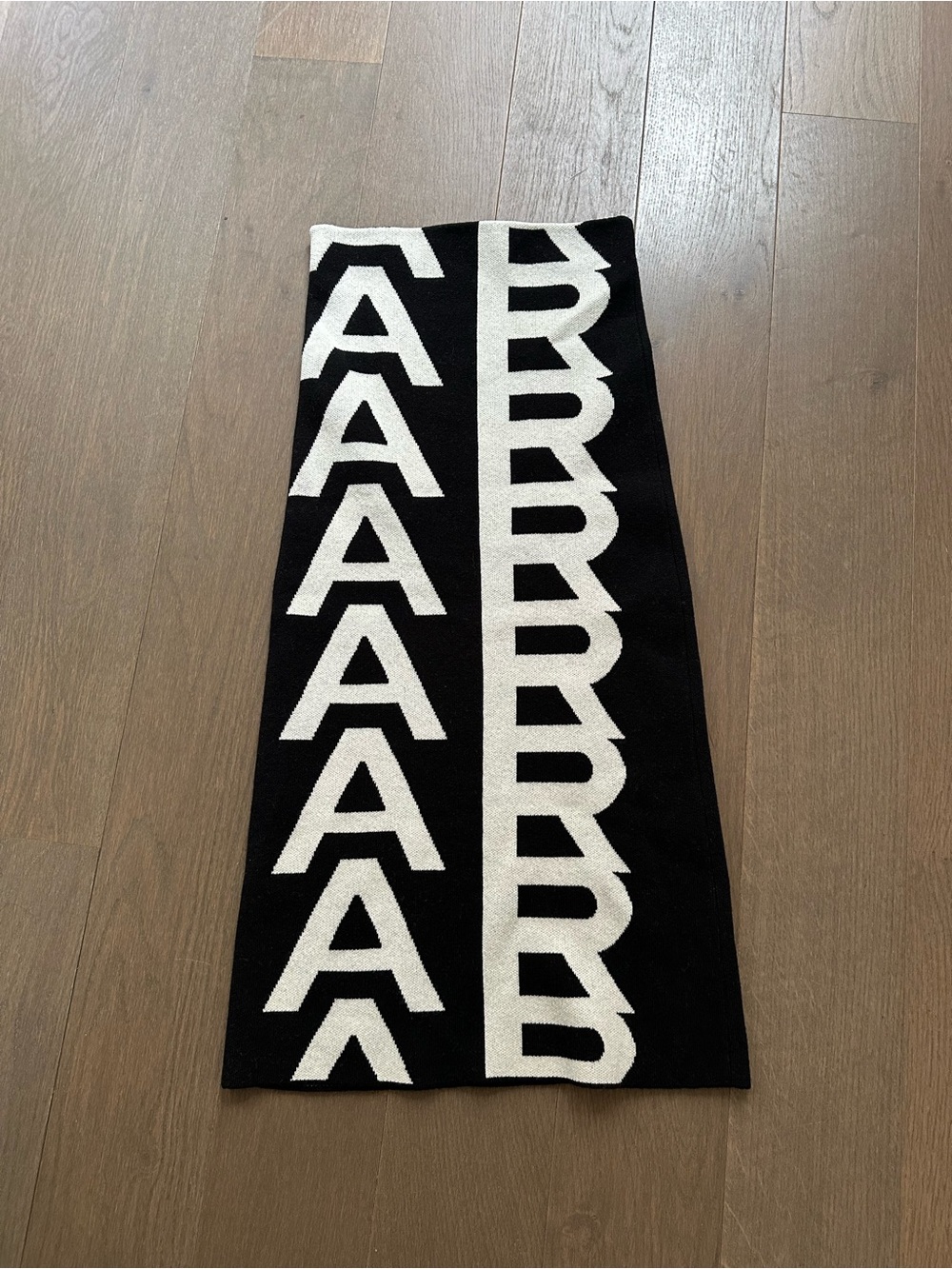 Marc Jacobs Monogram Skirt Black and White Logo Knit - Bold Graphic Style